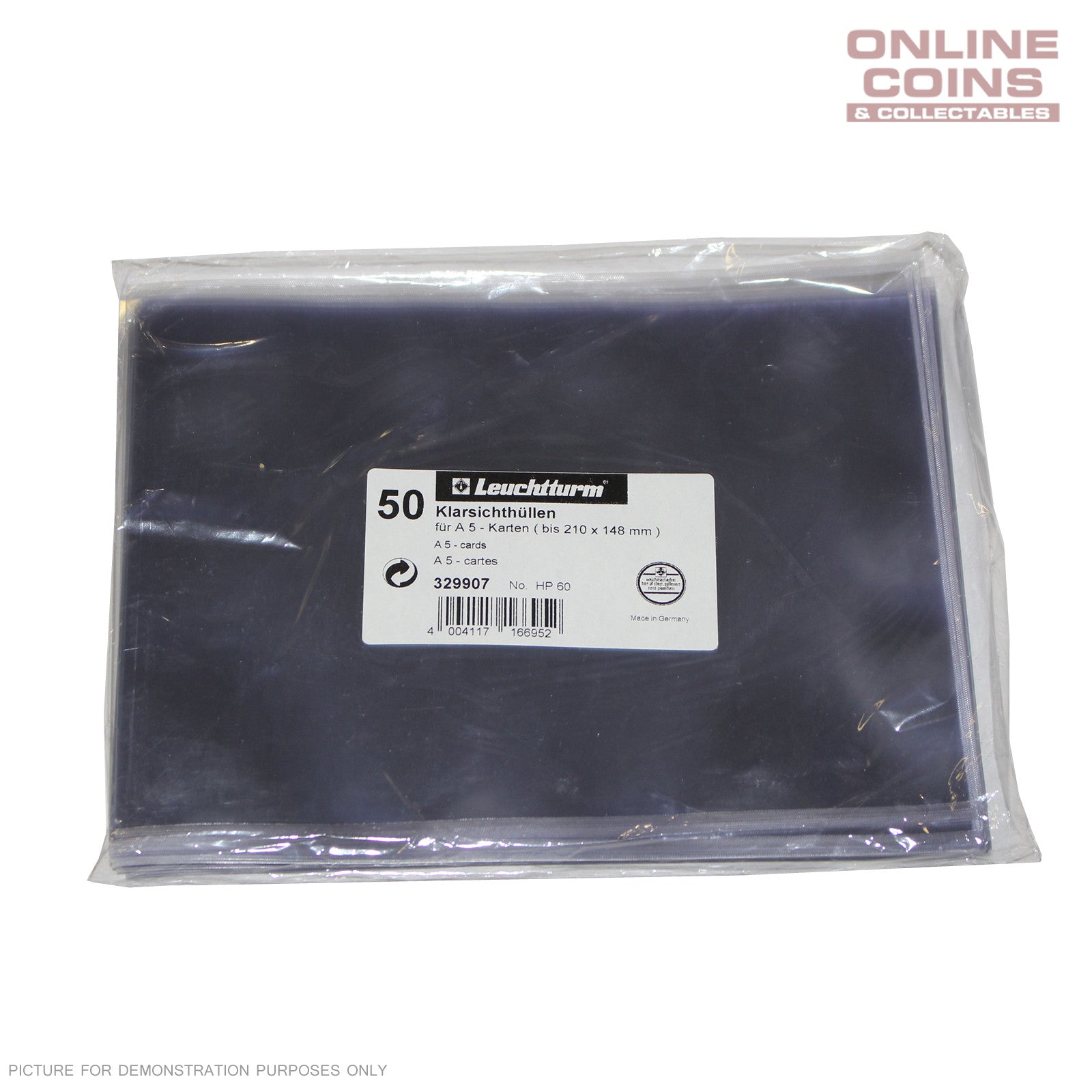 Lighthouse Protective Sleeves 210x148mm Clear ARCHIVAL SAFE fit A5 Approval Card